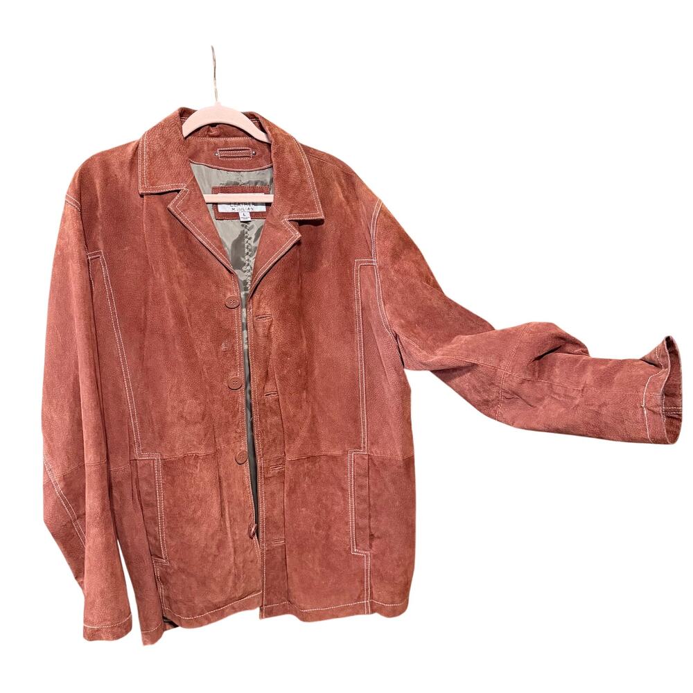 Vintage Wilson’s leather m. Julian rust suede leather jacket button front large